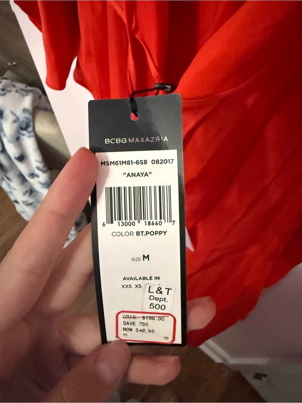 BCBGMaxAzria Anaya Poppy Red Mini Dress
